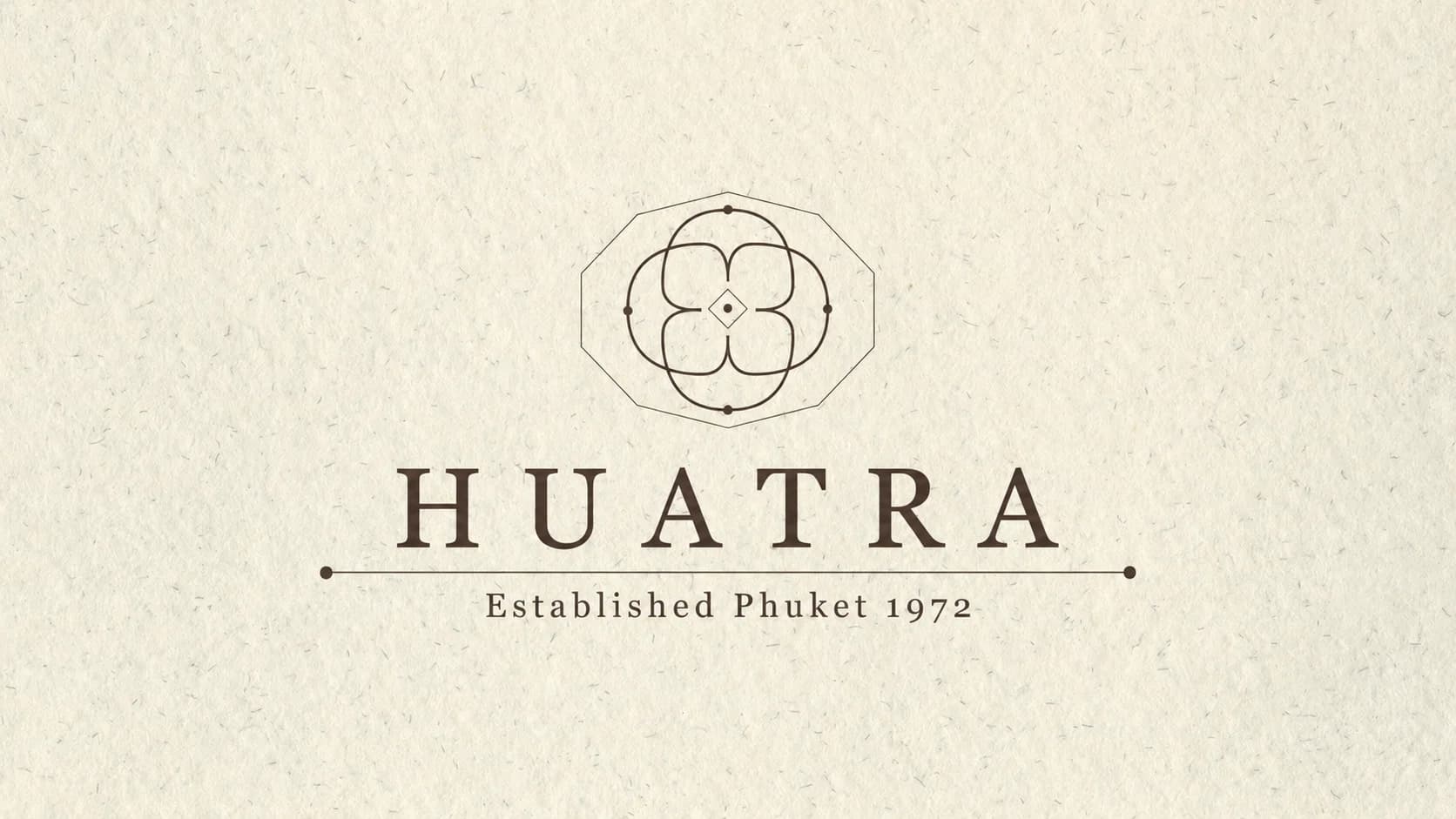 Huatra cover slide on textured cream paper, established Phuket 1972