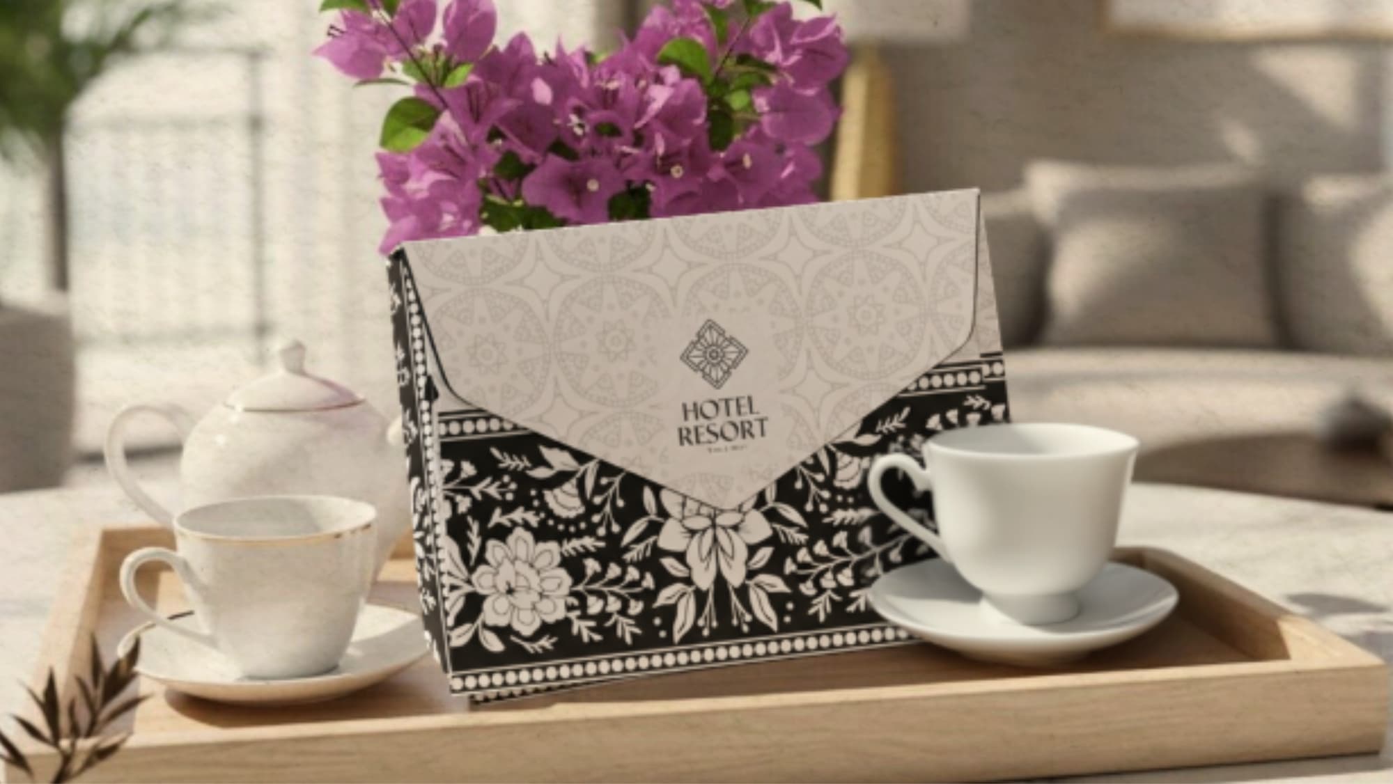 Welcome amenity presentation for a hospitality gifting program