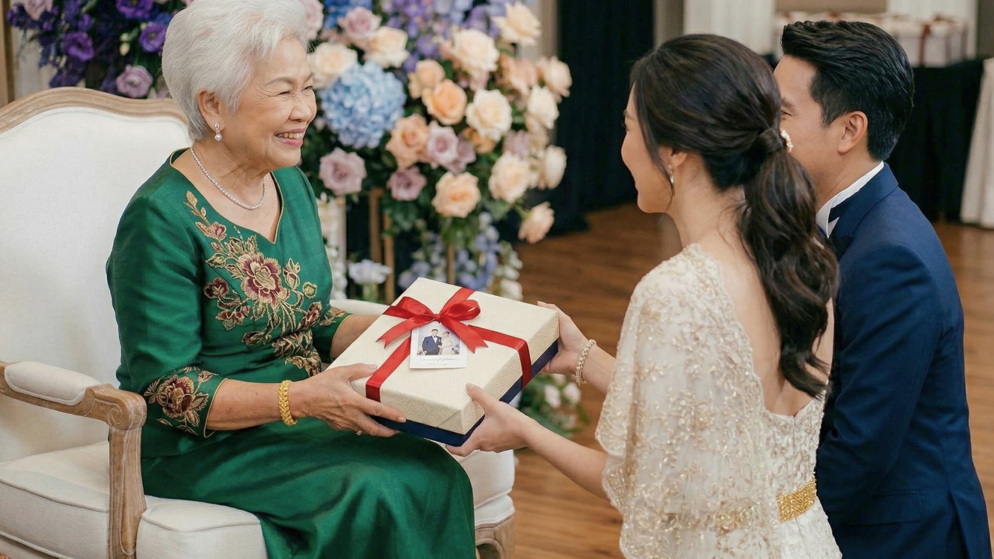 VIP and family gifts presentation for a wedding gifting program