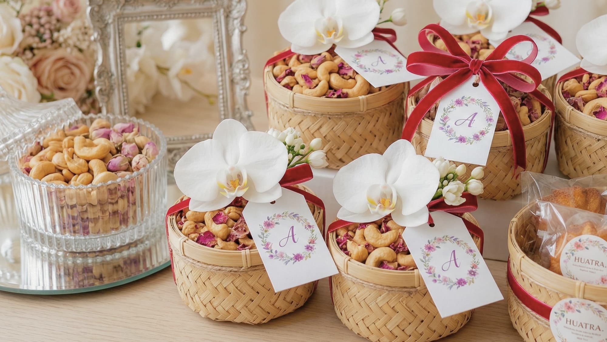 After-wedding thank you gift presentation for a wedding gifting program